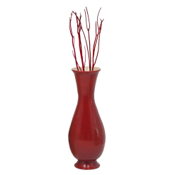 Bamboo Floor Vase (Red)